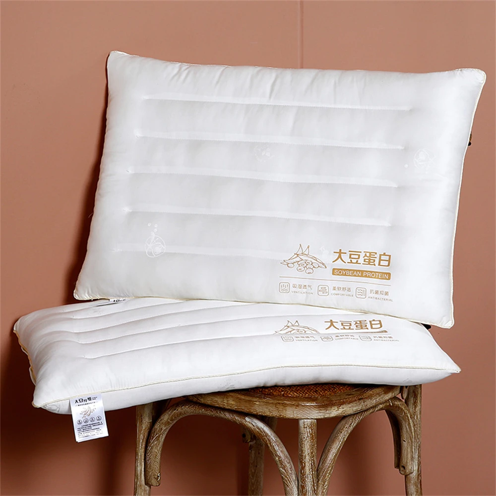 

New Soy Fiber Protection Cervical Pillow Soft Pillow Core Home Decoration Single Adult Pillows for Bedroom To Help Sleep Bedding