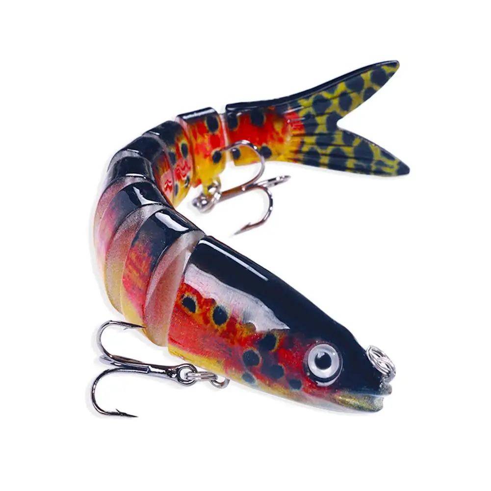 13,4 cm sinkende Wobbler, Angelköder, Gelenk-Kurbelköder, Swimbait, 8-Segment-harter künstlicher Köder für Angelgerät-Köder – Detail 17