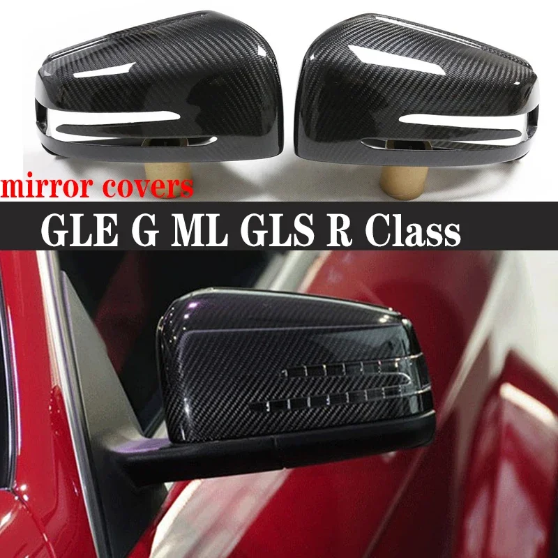 

For Mercedes Benz GLE ML R GLS G Class G500 X166 W463 W166 Upgrade Shells Rearview Cap Carbon fiber rear view mirror case cover