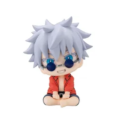 Anime JJK Geto Suguru & Satoru Gojo Action Figure Set - Q Edition Sitting Pose Collector's Toy Gift (A no box)