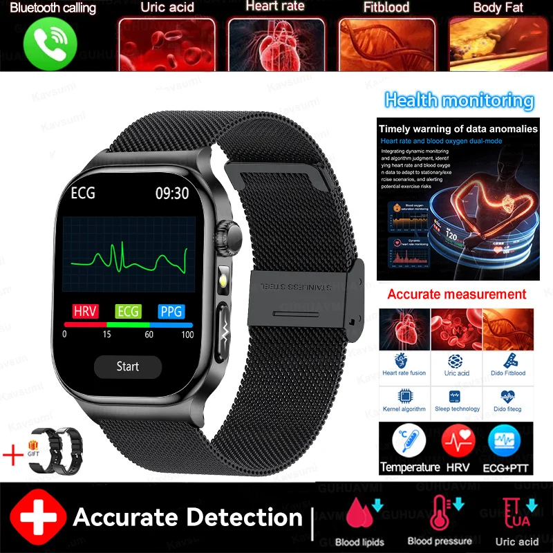 2026 Health Monitoring Five organ Smart Watch Accurate ECG Uric thumbnail 5