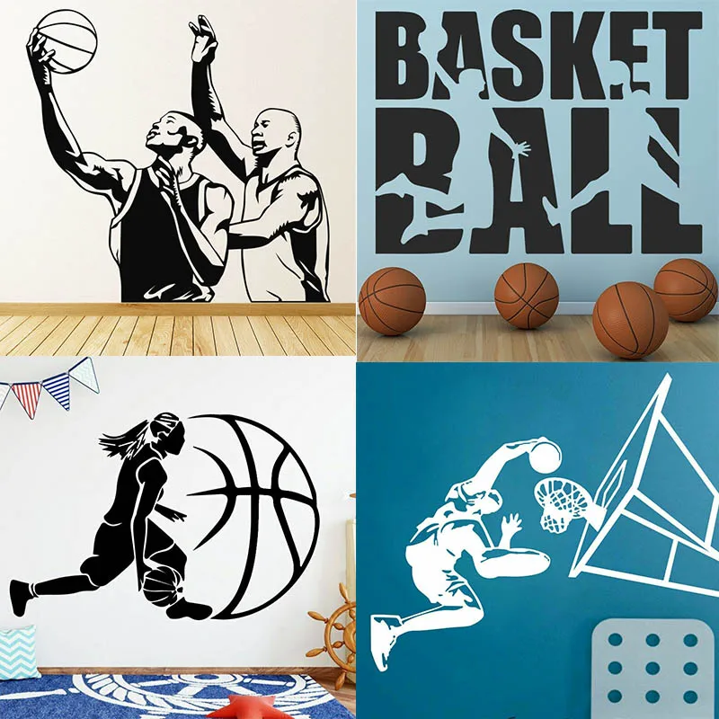 Slam Dunk Basket Sport Wall Decal Camera Da Letto Sticker Vinile Stencil Murale Home Decor