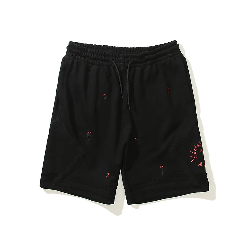 

2023 Novelty high New Men Comfortable Embroidered Cactus Jack Skateboard Street Cotton Casual Shorts Kanye Hip-hop Parkour #08