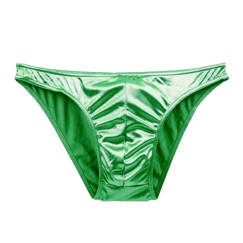 Silk Satin Briefs Men's Bulge Enhancing Underwear Panties