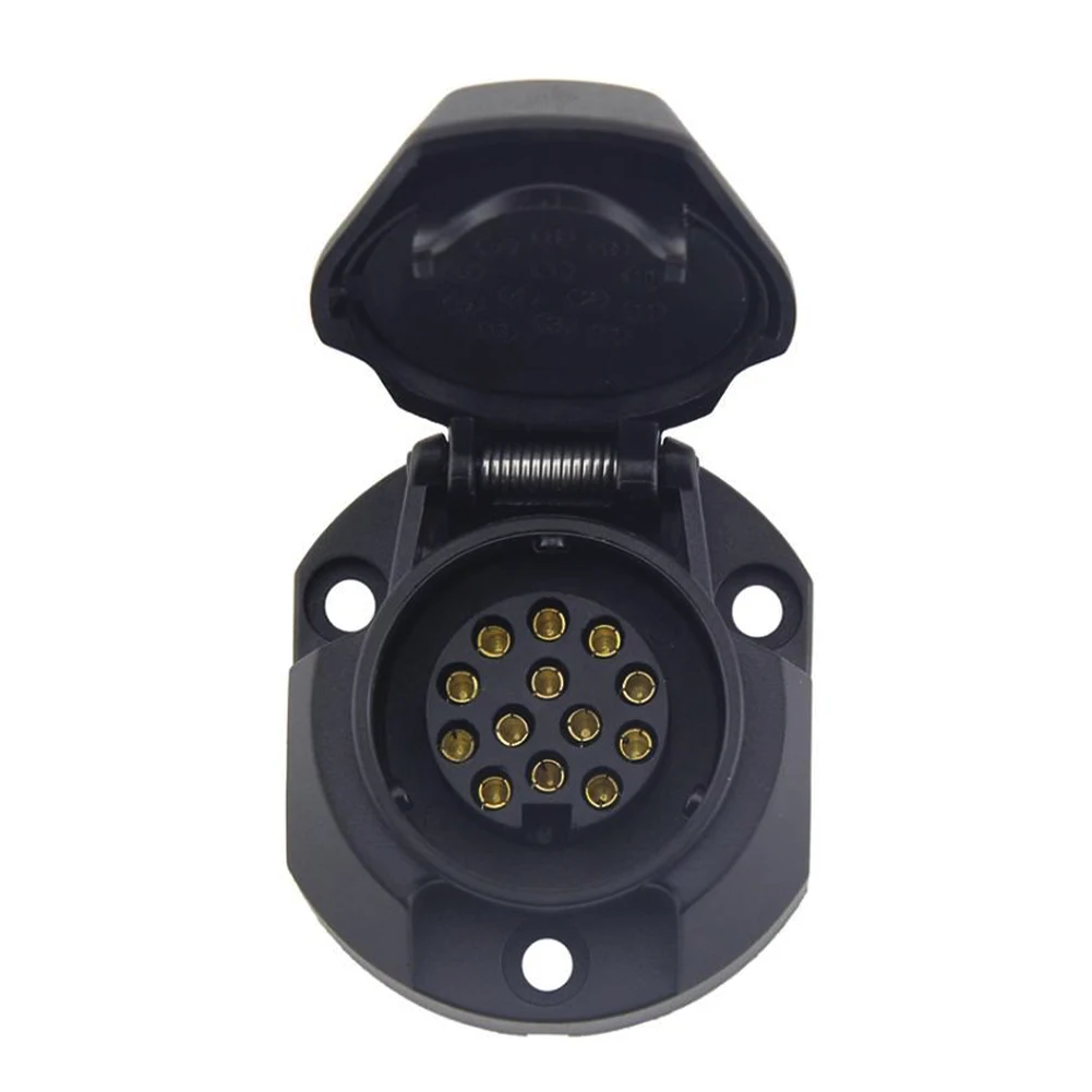 Bediffer Presa Elettrica 13 Pin Per Rimorchio In Plastica - Connettore Universale Per Roulotte E Carrelli - Impermeabile E Resistente UV