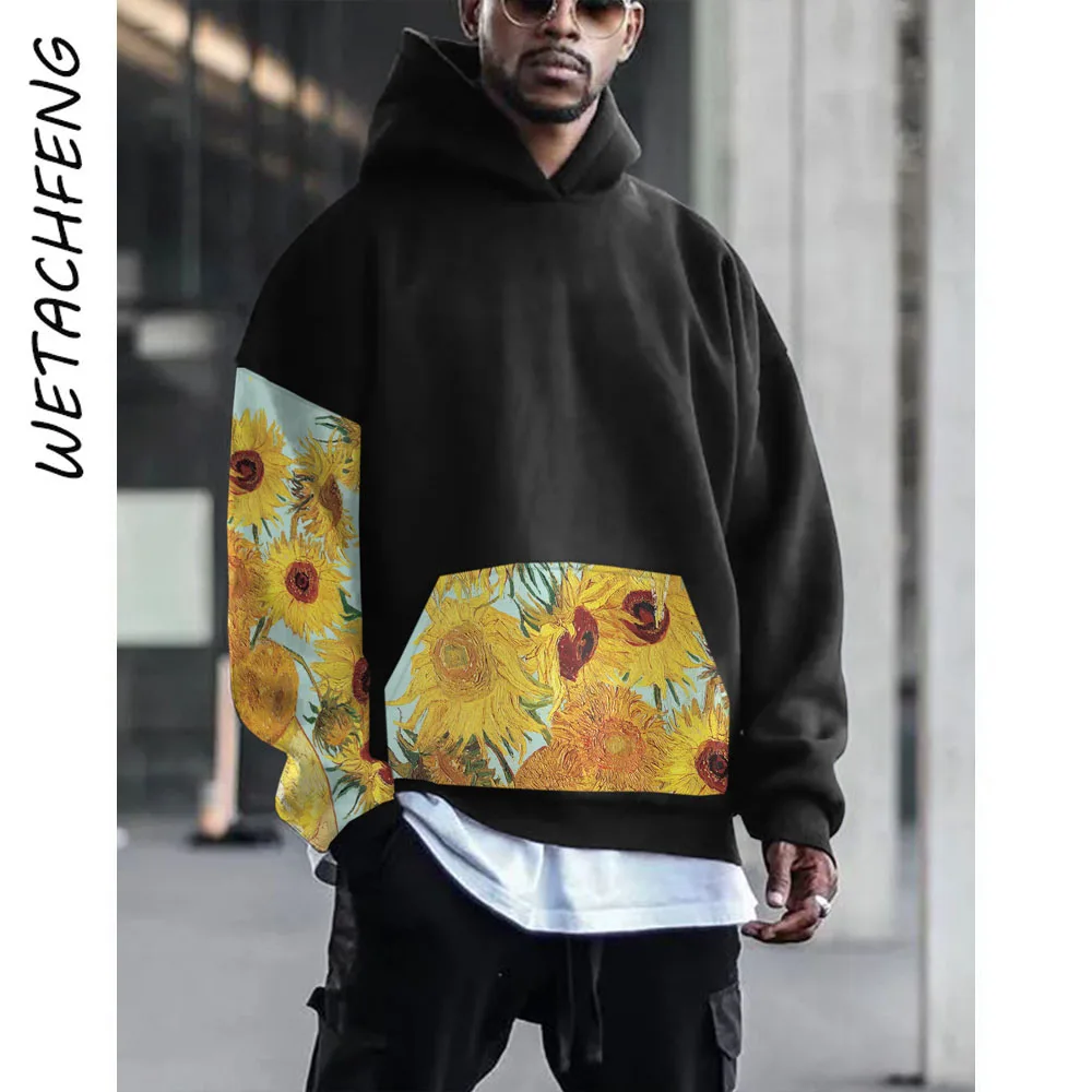 

Couples Sunflower 3D Printed Sporty Sweatshirts Autumn Winter 2022 Men Trendy Loose Hip Hop Long Sleeve Hooded Hoodies Coats