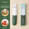 Multifunctional Fruit Knife, 2-in-1 Paring Knife Double Head Peelerz, Stainless Steel Blades for Easy Cleaning 2