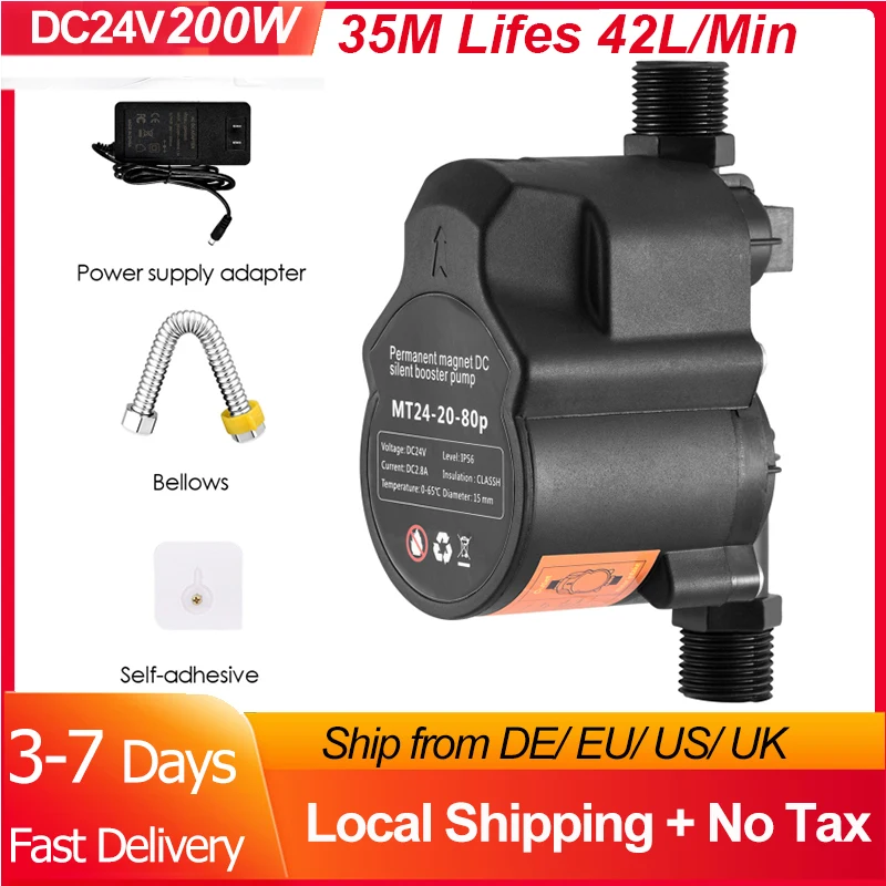 Water Pressure Booster Pump For Home Low Pressure Diaphragm Pump 35 Lift Solar Water Heater