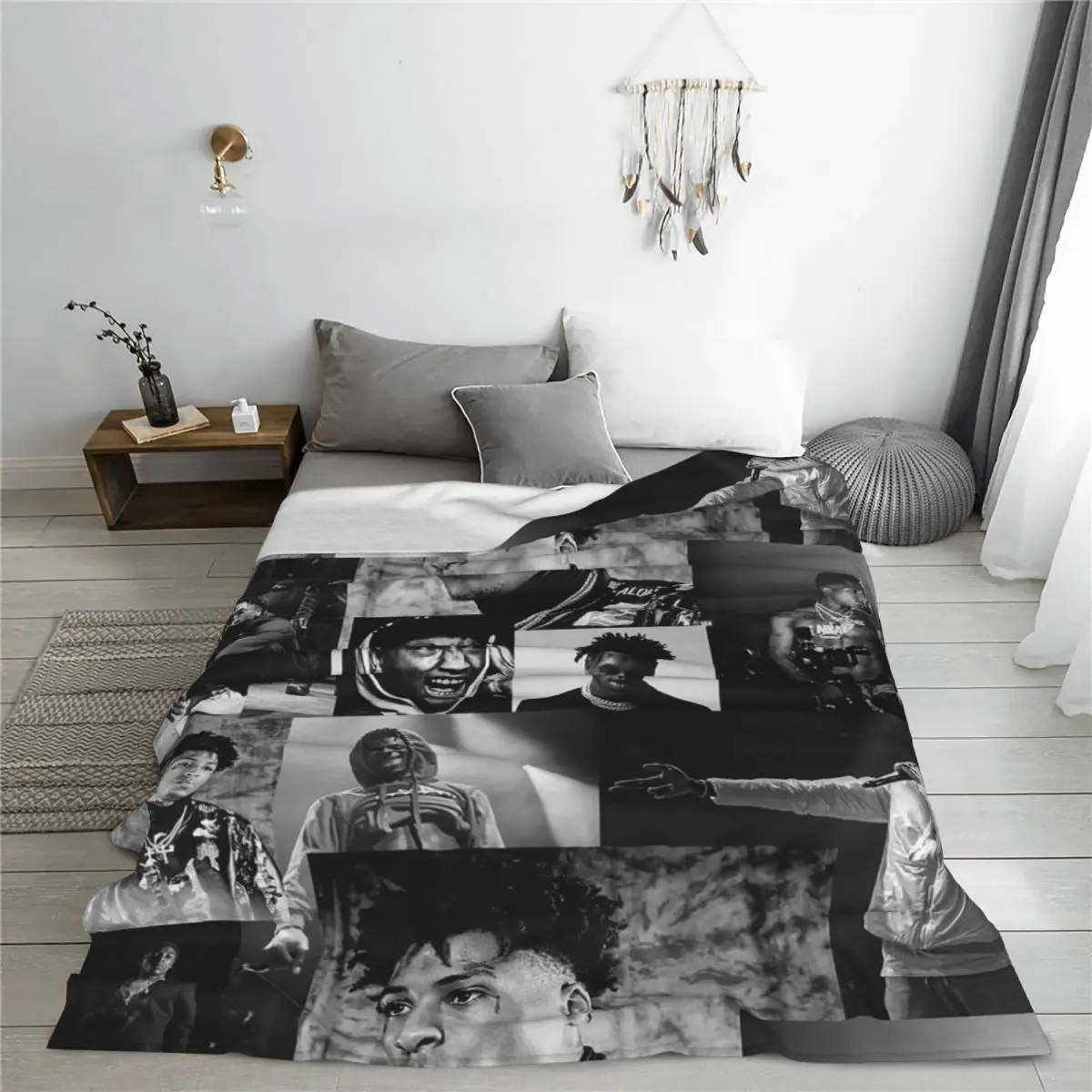 Youngboy B And W Never Broke Again Collage Blankets Fleece Breathable Sofa Throw Blankets For Couch Throws Bedspread Quilt 4