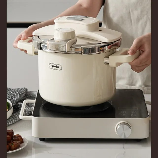 6L Enamel Pressure Cooker Multifunctional Pressure-Limited Explosion-proof Pressure Cooker Stainless Steel Kitchen Pressure Pot 3