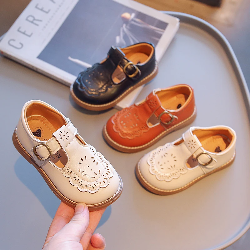 Baby Children's Leather Shoes Four Seasons Models Brown Soft Boys Girls Baby Casual Shoes Beige Fashion Kid Walking leather shoes kids shoes