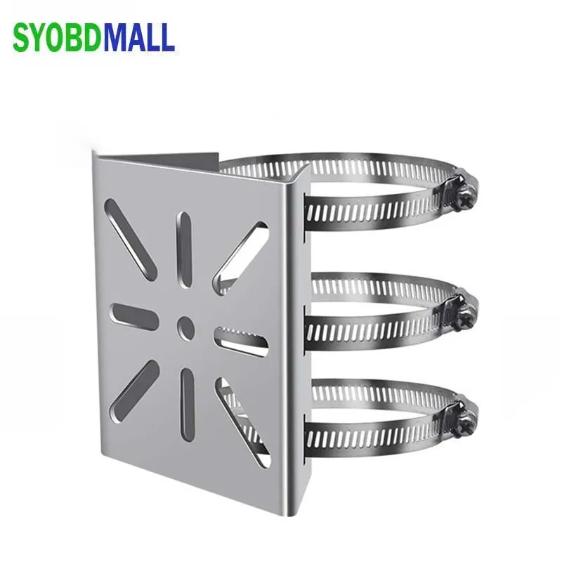 Video Surveillance Installation Plate Bracket Camera pole Mount Panel Stainless Steel Column Hoop for Outdoor CCTV Accessories camera holder camera holder stand security camera stand security camera bracket security camera mount camera mounting base camera mount panel