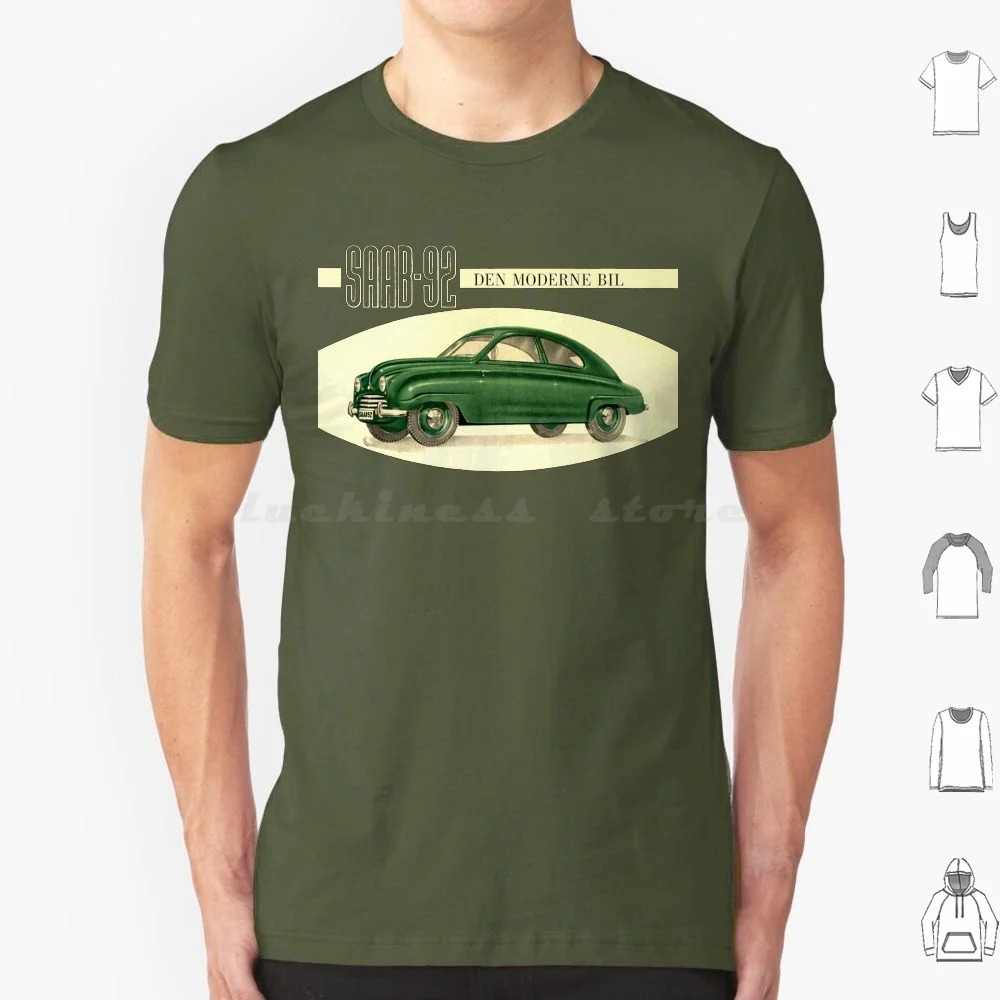 Saab 92 T Shirt 6Xl Cotton Cool Tee Saab 92 Saab 93 Saab 96 Saab 99 Saab 900 Saab 9000 Turbo Svezia Svezia Scandinavo