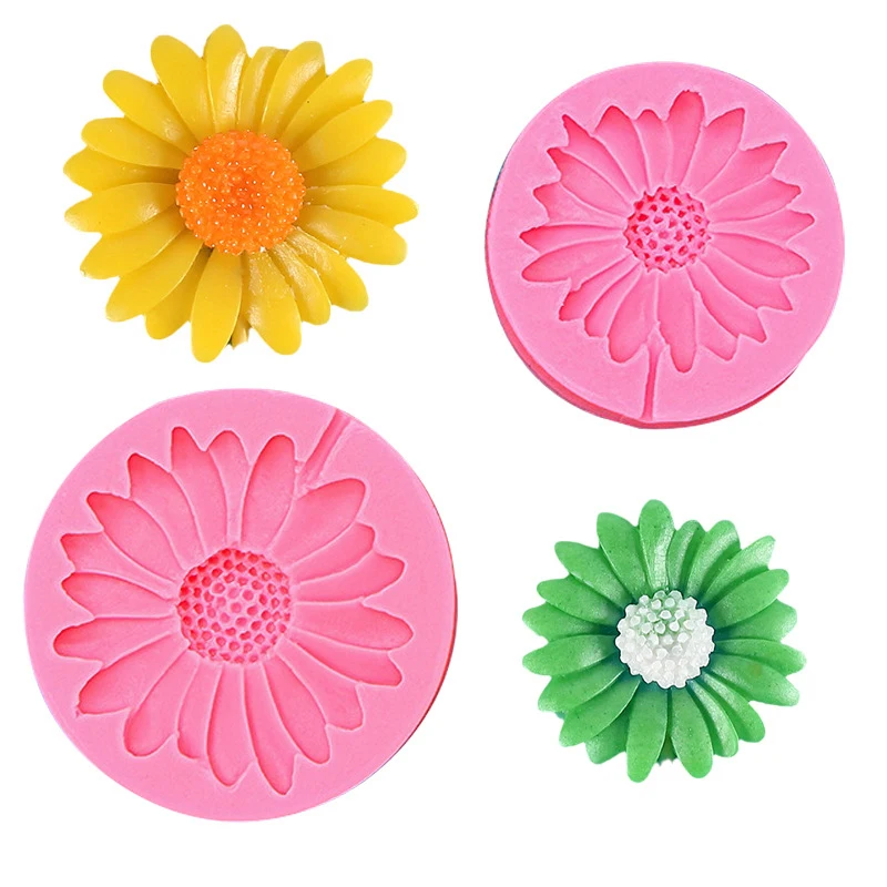 Daisy Flower Silicone Mold DIY Jewelry Casting 3D Flower Shape Epoxy Resin Mold Daisy Soap Making Craft Candle Mould Home Decor