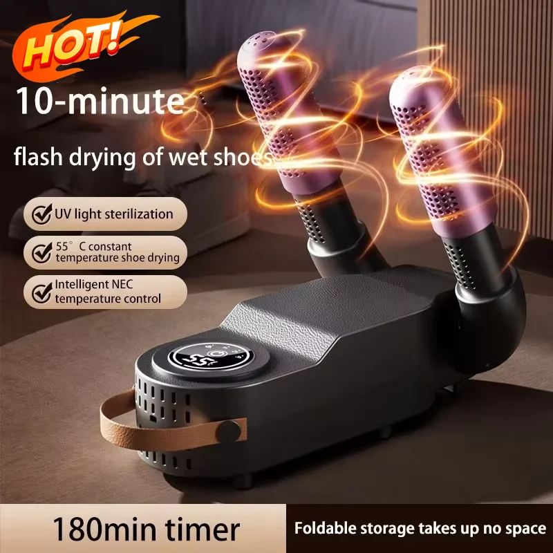 Intelligent Shoe Dryer Purple Light Deodorizing Portable Foldable Dryer Timer Autumn Winter Home Electric Foot Boot Dryer 2026 1