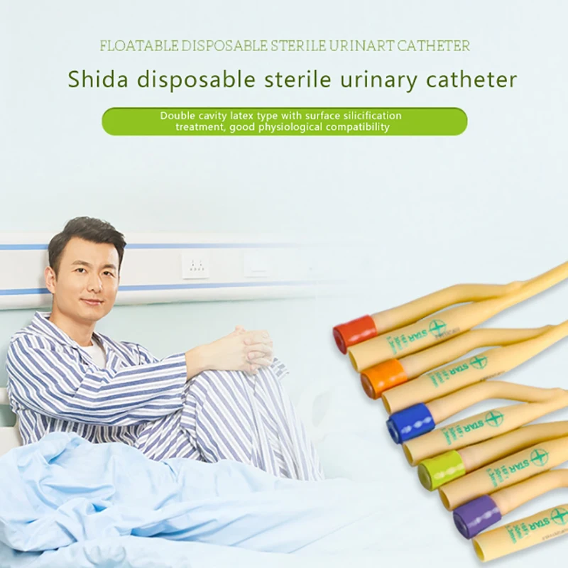 Urinary Catheter 1pcs 2/3 Chamber Latex Silicone Coated Sterilized Male/Women/Children