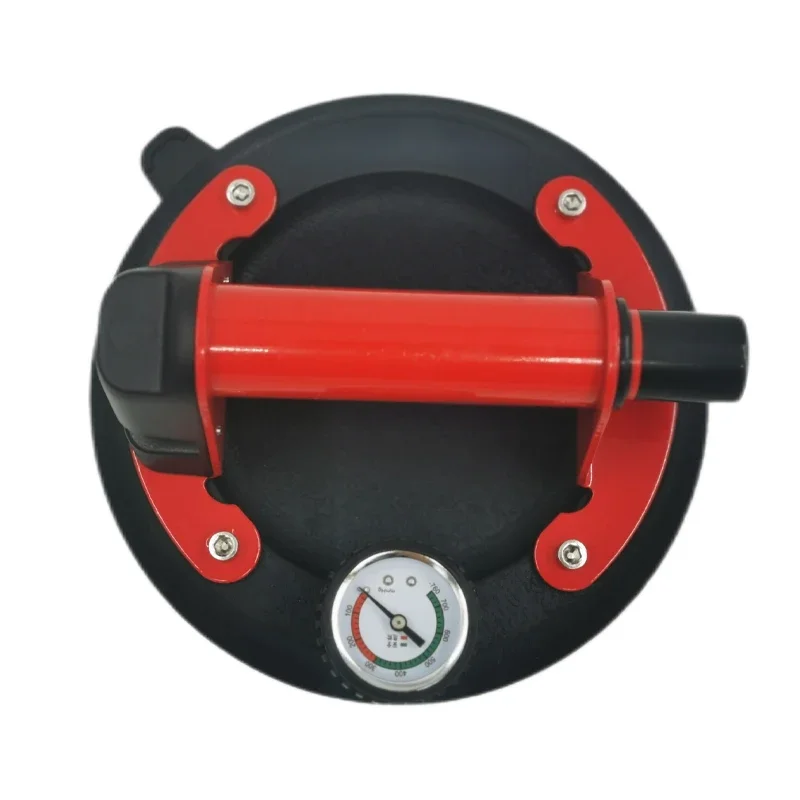 With Pressure Gauge Metal Handle Vacuum Suction Cup 8 Inch Heavy Duty Vacuum Lifter for Granite Tile Glass Manual Lifting
