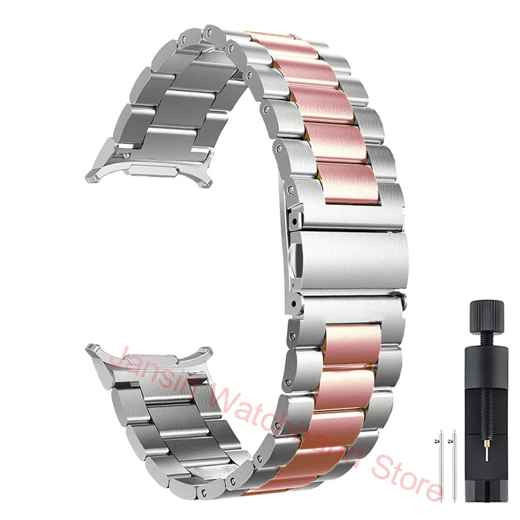Premium Stainless Steel Watch Strap - Elegant No Gap Metal Band Bracelet