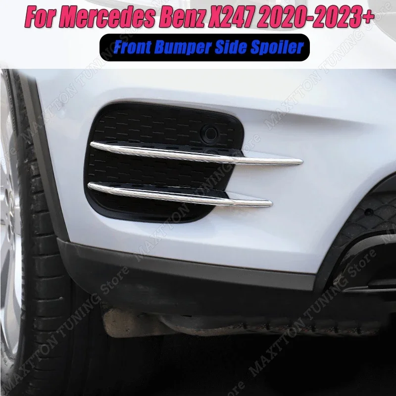 

For Mercedes Benz X247 GLB200 GLB220 GLB180 2020-2023+ Car Front Bumper Grille Fog Lamp Cover Air Vent Intake Frame Trim