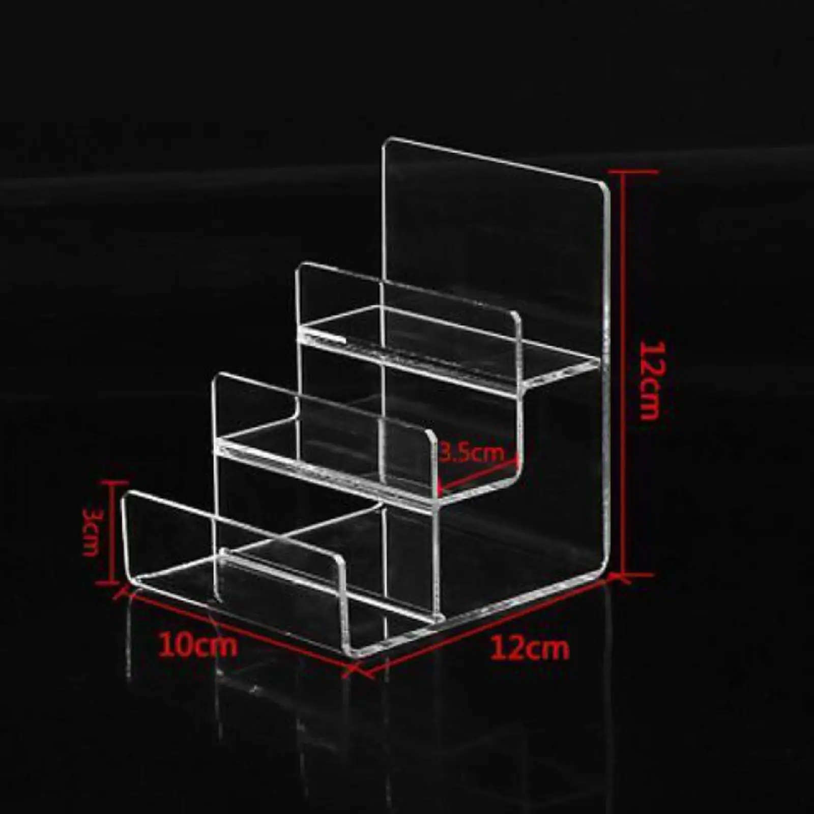 Acrylic Riser Display Shelf Handbag Purse Glasses Cosmetic Display Stand 8 Tiers