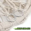 Hanging Hammock Chair with Cozy Full Cushion, Outdside Macrame Swing Chair with 350 Lbs Capacity, Ideal Accent Furniture for Li 4
