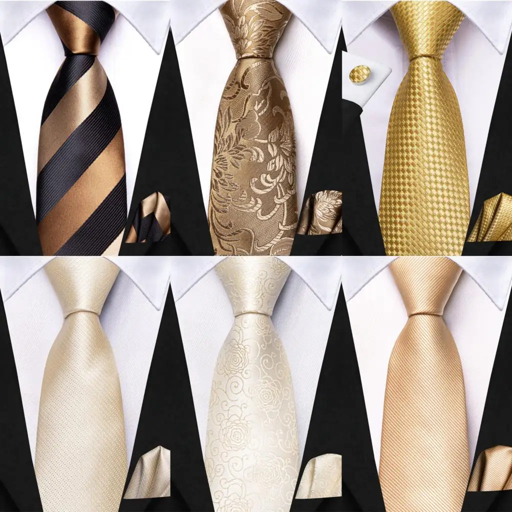 Woven Necktie Hi-Tie Boys Girls Champagne Solid Tie For Children Handky Child Silk Necktie 120CM Long 6CM Wide Student Kids Uniform Tie