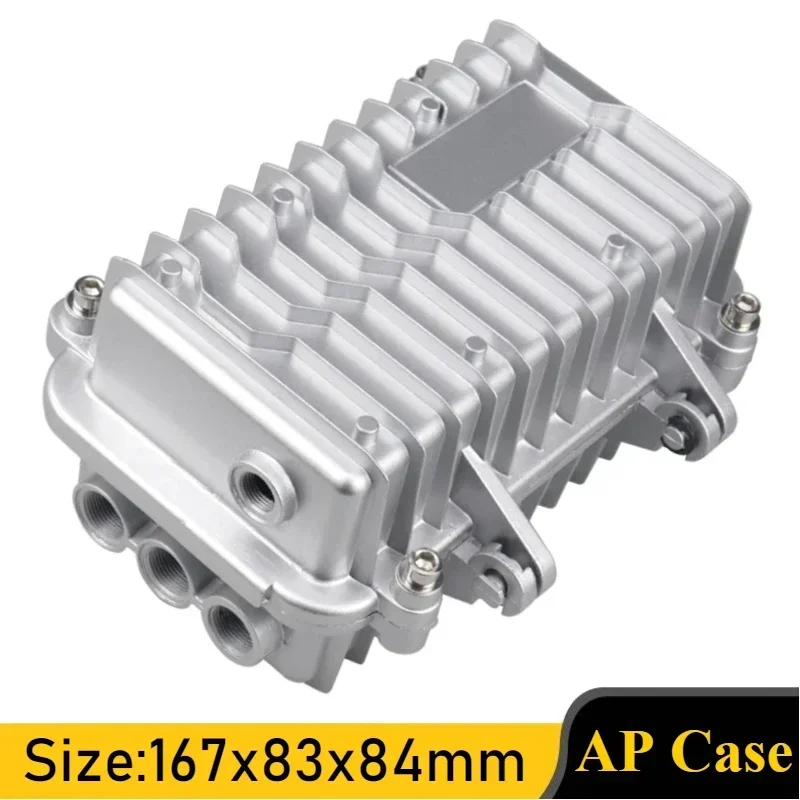 AP Amplifier Case for Outdoor Wireless Bridge Base Station, Cast Aluminum Metal Waterproof Box Shell,Internal Size 167*83*84mm
