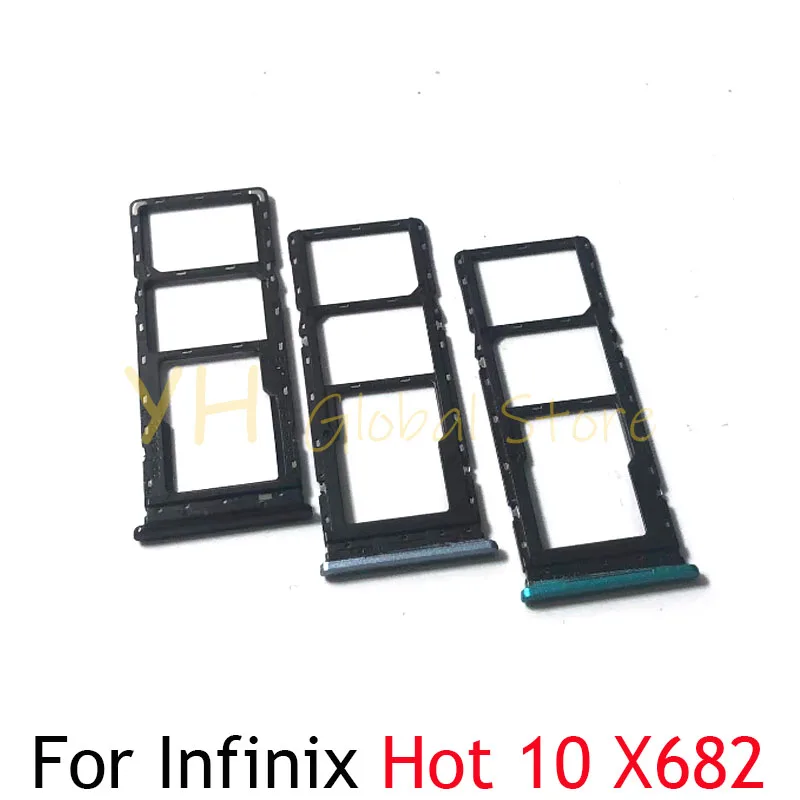 

Для Infinix Hot 10 X682 X682B X682C / 10 Play X688 X688C фотодержатель Sim-карты Запасные части