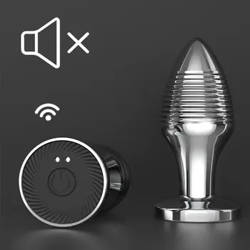 Metal Anal Vibrator Stainless Steel Butt Plug Anal Prostate Massager Dildos Vagina Massager Anus Dilator Sex Toy for Men Women 2