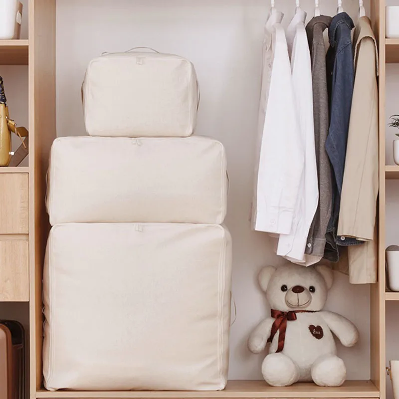 Foldable Clothing Storage Bags Large Capacity Wardrobe Clothes Quilt Pillow Blanket Storage Organizer Cajas Organizadoras Ropa 3