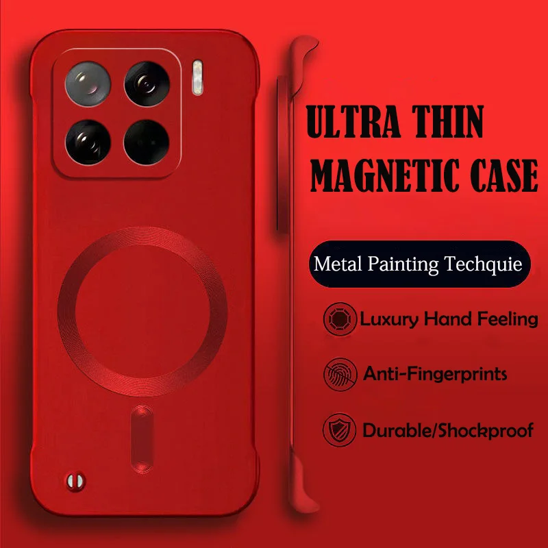 Luxury MagSafe Wireless Charging Phone Case - Hard PC Magnetic Bumper Protective Cover