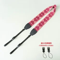 Universal Adjustable Camera Shoulder Strap for DSLR and Mirrorless Cameras (Pink Straps)