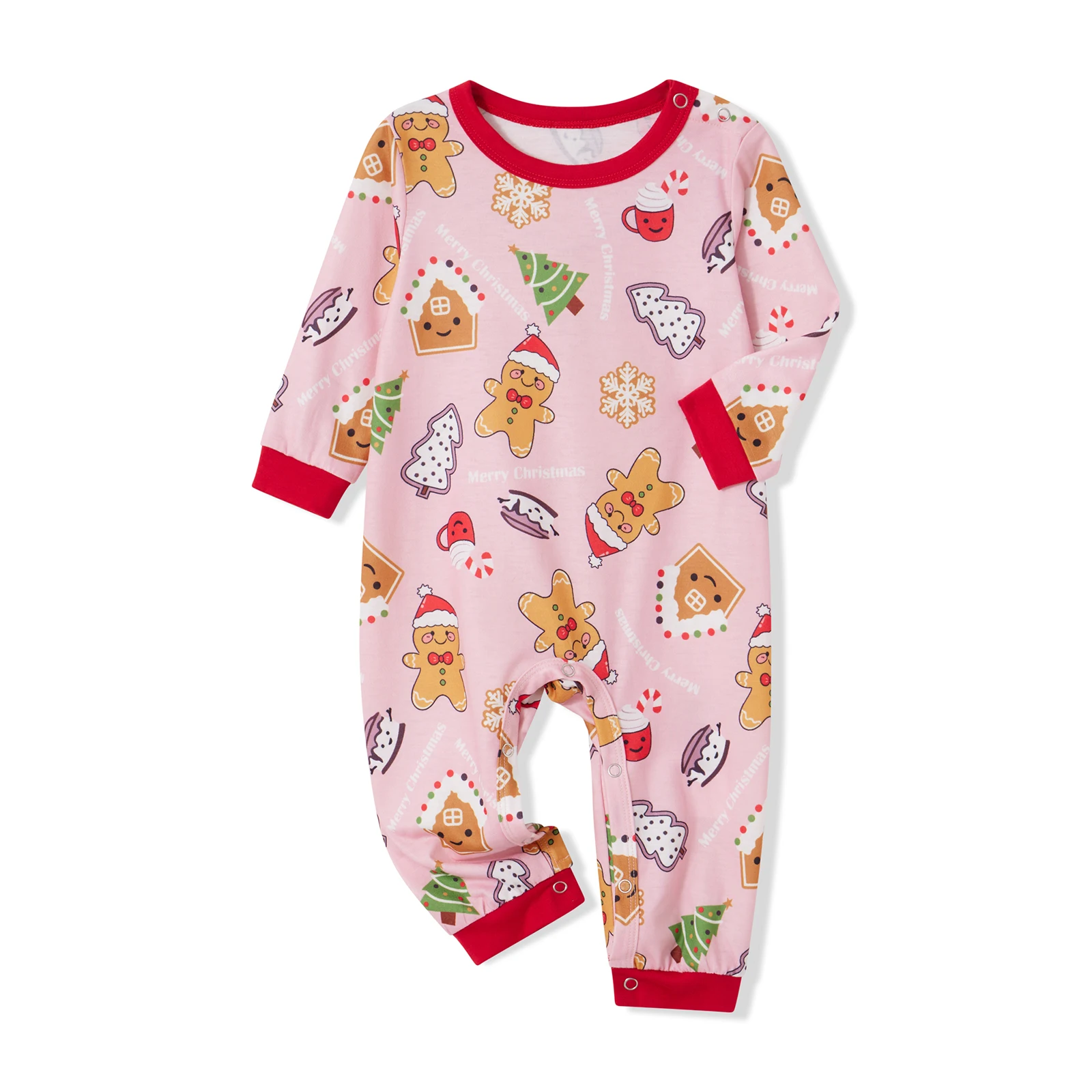 thumbnail image 5 of Conjunto de pijama navideño a juego para toda la familia, blusa de manga larga con estampado de árbol de Navidad, pantalones con cintura elástica para otoño e invierno de 2024, 5 of 5