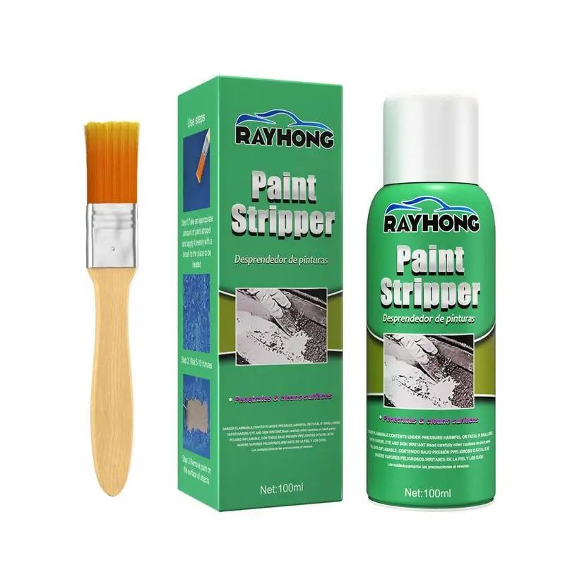 

100ml Strong Paint remover With Brush Metal Fast Effective Paint Stripper Liquid For Automobile Motorcycle Rust Removal
