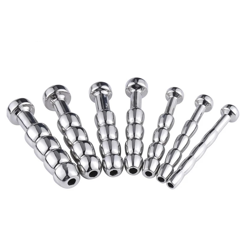 Urethral dilator silicone urethral dilator metal urethral catheter sounding penis plug insert horse eye stimulation penis trainer bdsm adult sex toys for men gay