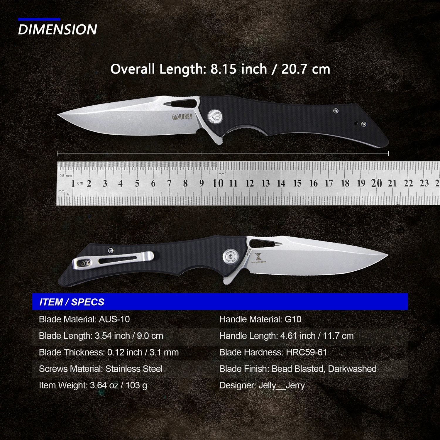 

Новый складной карманный нож Kubey Raven KB245 Aus10 Drop Piont Blade, уличный охотничий нож, высококачественные инструменты
