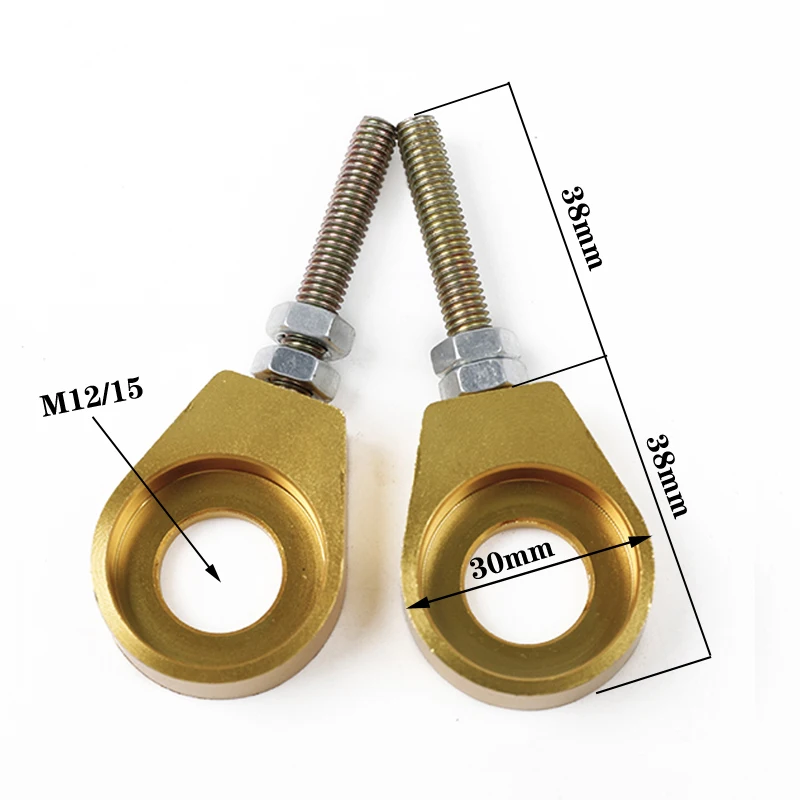High Quality Rear Axle Hole Chain Tensioner Adjuster 1 Pair 7 Colors Aluminum Chain Tensioner Adjuster Dirt Bike motorcycle chain tensioner pulley