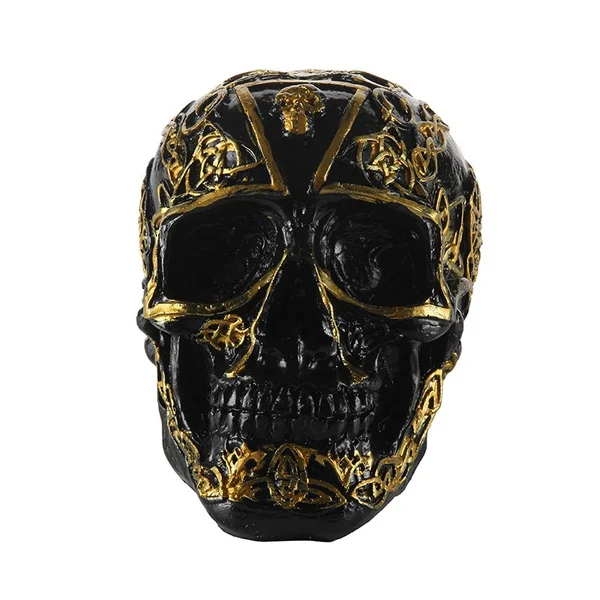 

Resin skull with concave and convex pattern skull handicraft individual ornament office ornament
