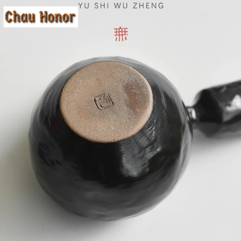 160ml Japanese Coarse Pottery Big Belly Teapot Japanese Tea Infuser Pot Tea Soaking Kettle With Filter Chinese Teaset Decoration