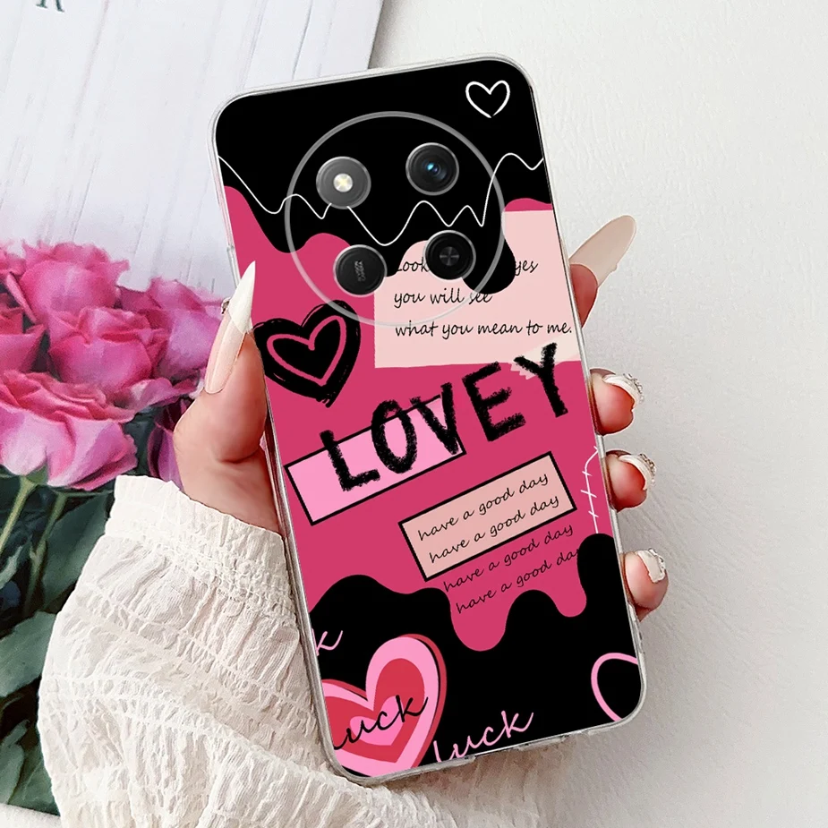 Colorful Painted Clear Silicone Case for Honor Smartphone - Soft Protective Cover