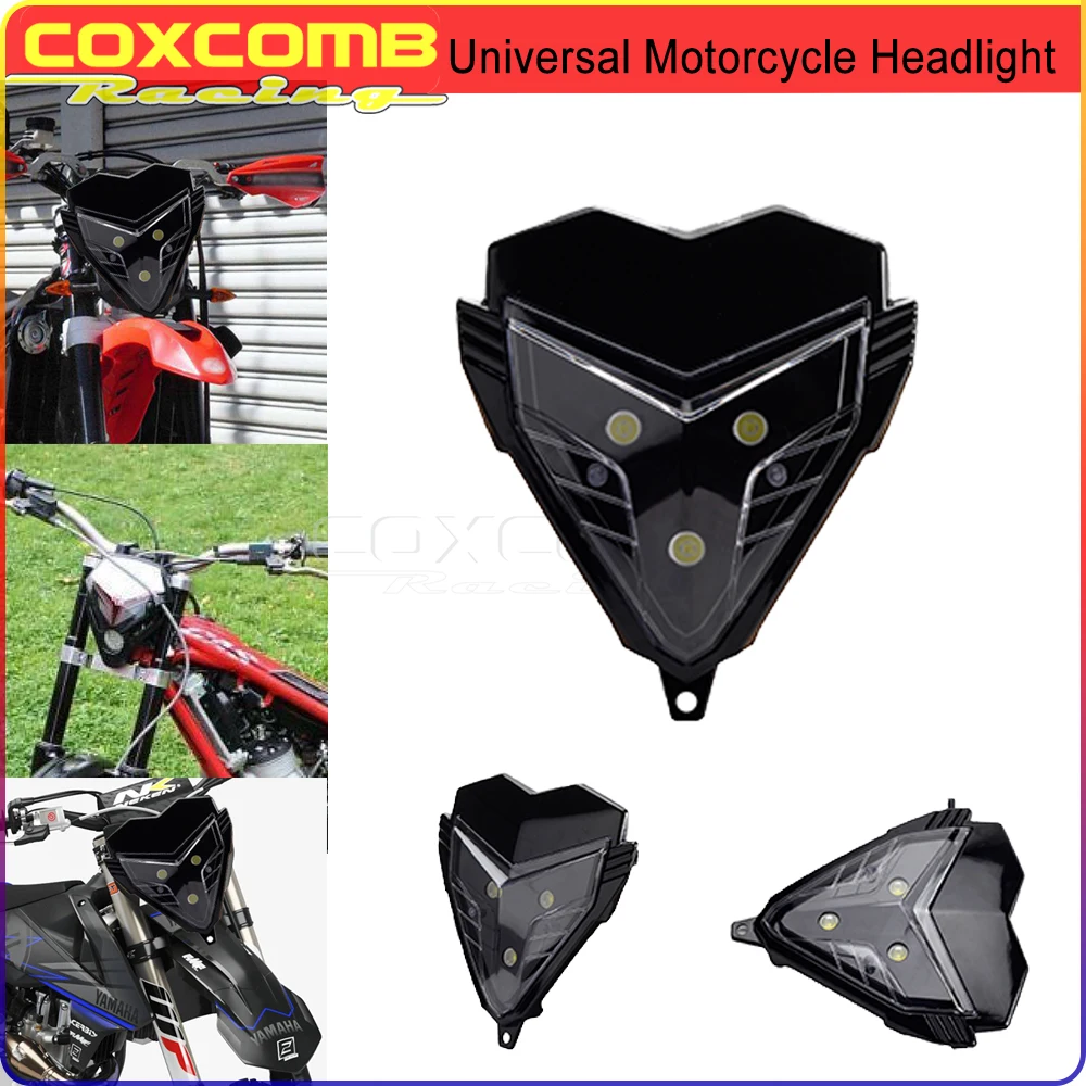 

Motorcycle LED Headlight Front Run Lamp For Honda Suzuki Yamaha Kawasaki KLX 450 250 150 KX 250F 450 450F 450R Enduro Headlamp