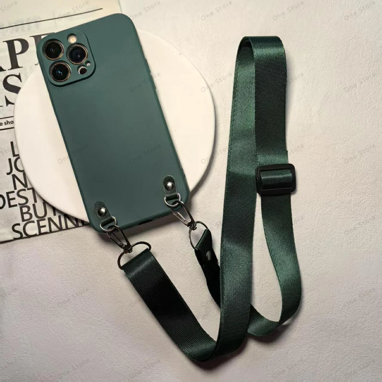Versatile Crossbody Lanyard Necklace and Wrist Strap Phone Case with Cord Cover