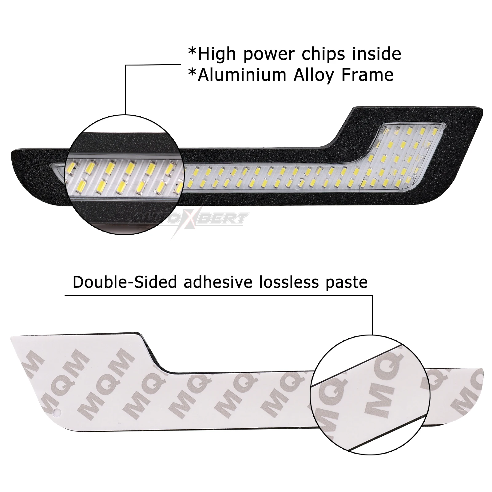 LED DRL Daytime Running Lights + Turn Signal Indicators UNIVERSAL 6x1W LED 17mm