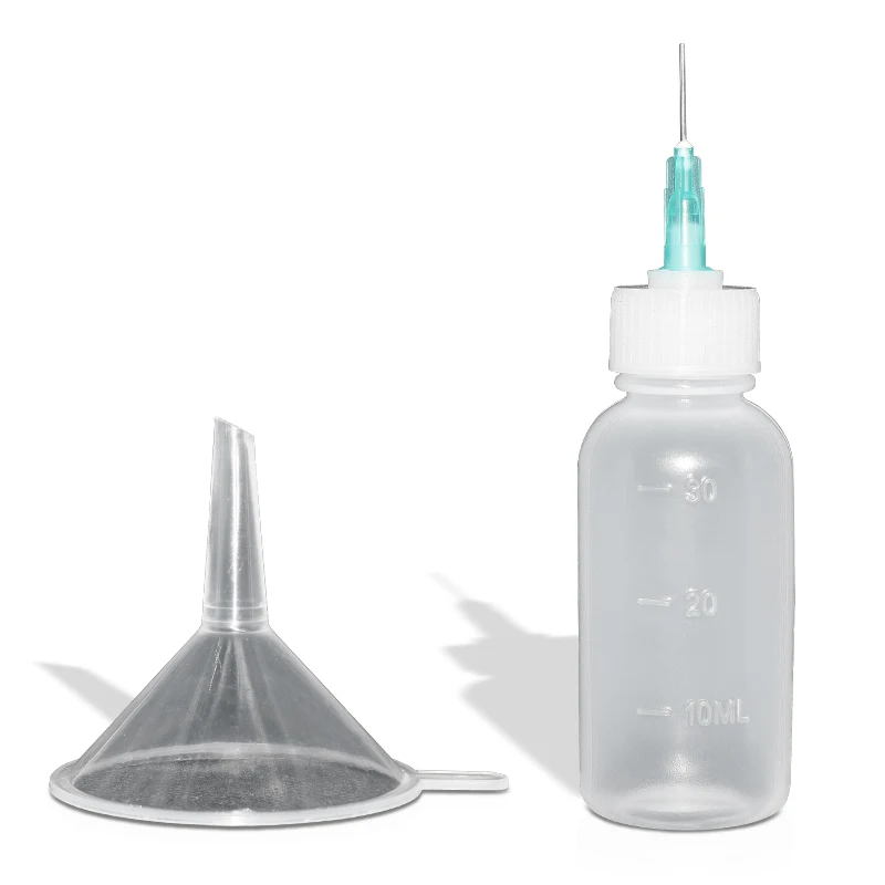 Plastic Squeezable Dropper Bottles with Needle Tips 30ml Fine Tip Glue Applicators Set For Paint Stains Oils Ink Use Crafts