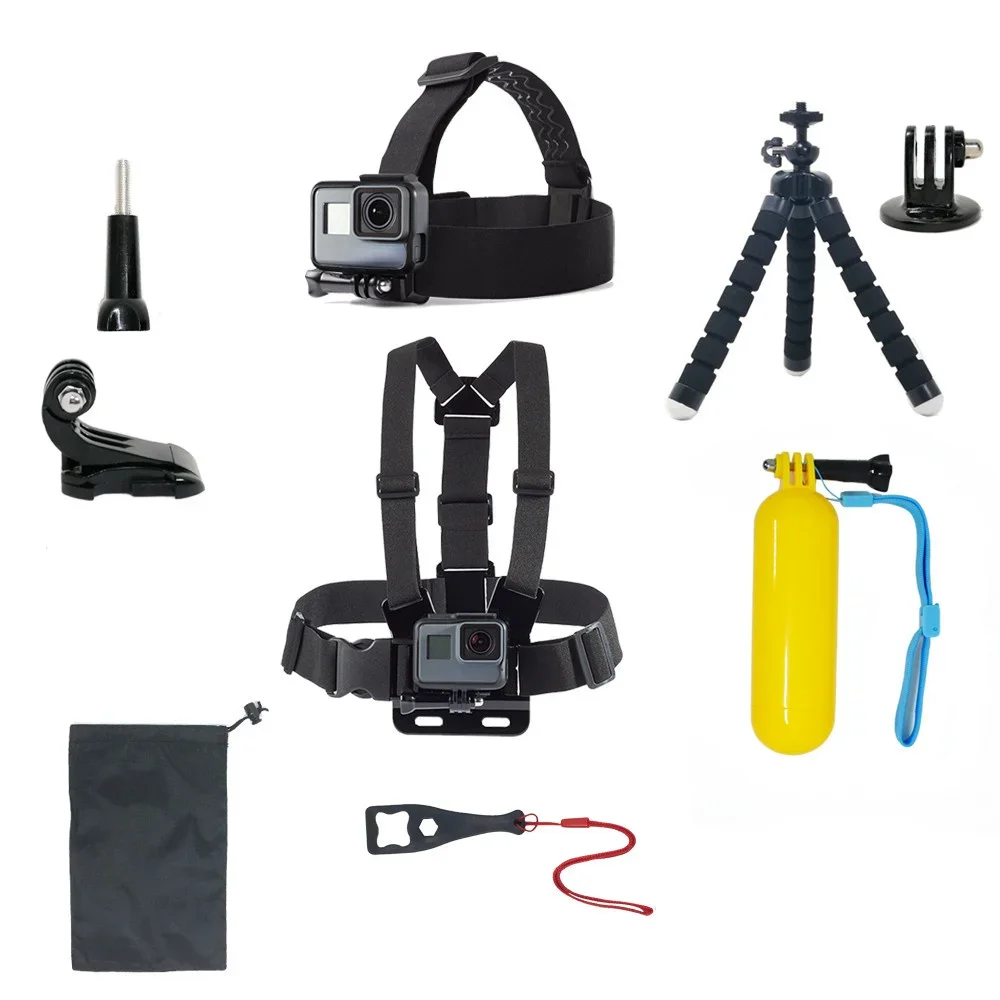 Set Per Gopro Hero Chest Head Mount Per Xiaomi Yi 4K Sjcam Kit Per Accessori Per Action Cam Eken H9