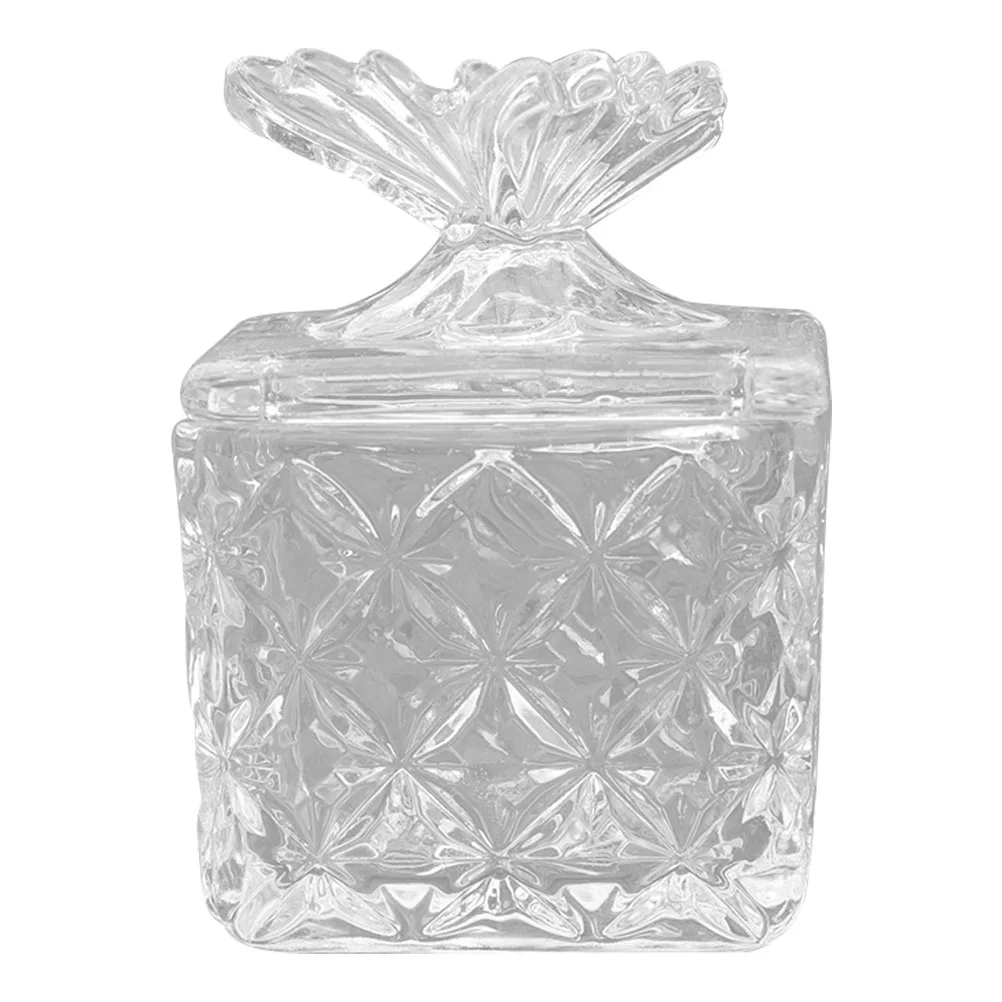 

Embossment Storage Container Cookies Candy Jar Glass Cookies Candy Storage Jar