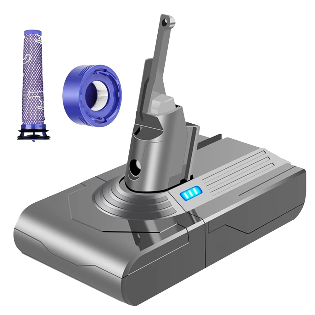 Adattatore Batteria 21.6V V8 + Prefiltro + Filtro Posteriore Sostituire Per Batterie Dyson V8 V8 Absolute V8 Aspirapolvere Per Animali