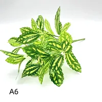 Artificial Plants Leaves Silk Tortoiseshell Leaf Dieffenbough Fake Small Fairy Taro Simulation Green Plant Living Room Decor 4
