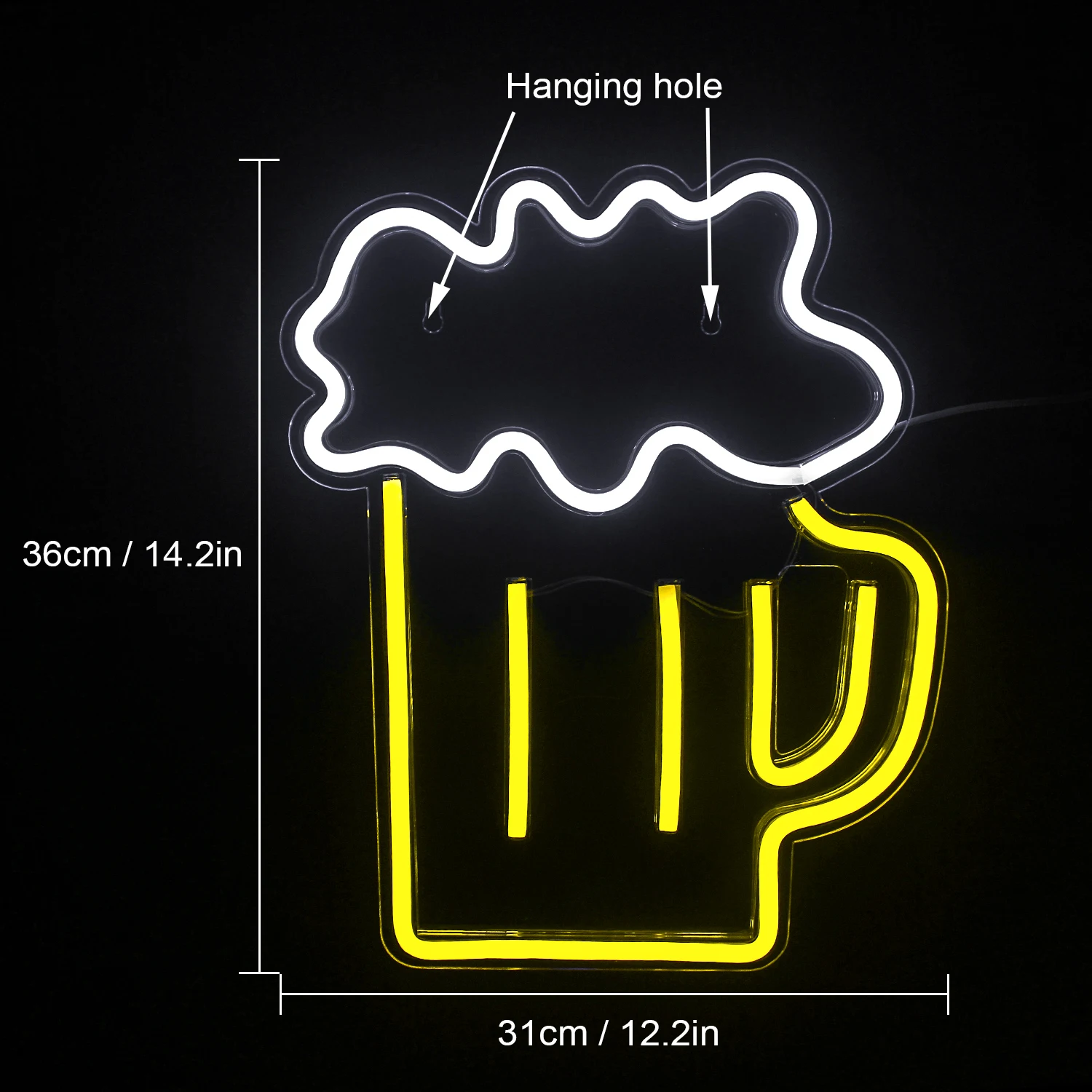 LED-Neon-Bar-Schild, beleuchtet Bier, Cocktail, 8 Beleuchtungsmodi mit  Fernbedienung, USB & batteriebetrieben, Neonschild, Restaurant,  Wandkunst-Dekoration (warmweiß) : : Beleuchtung