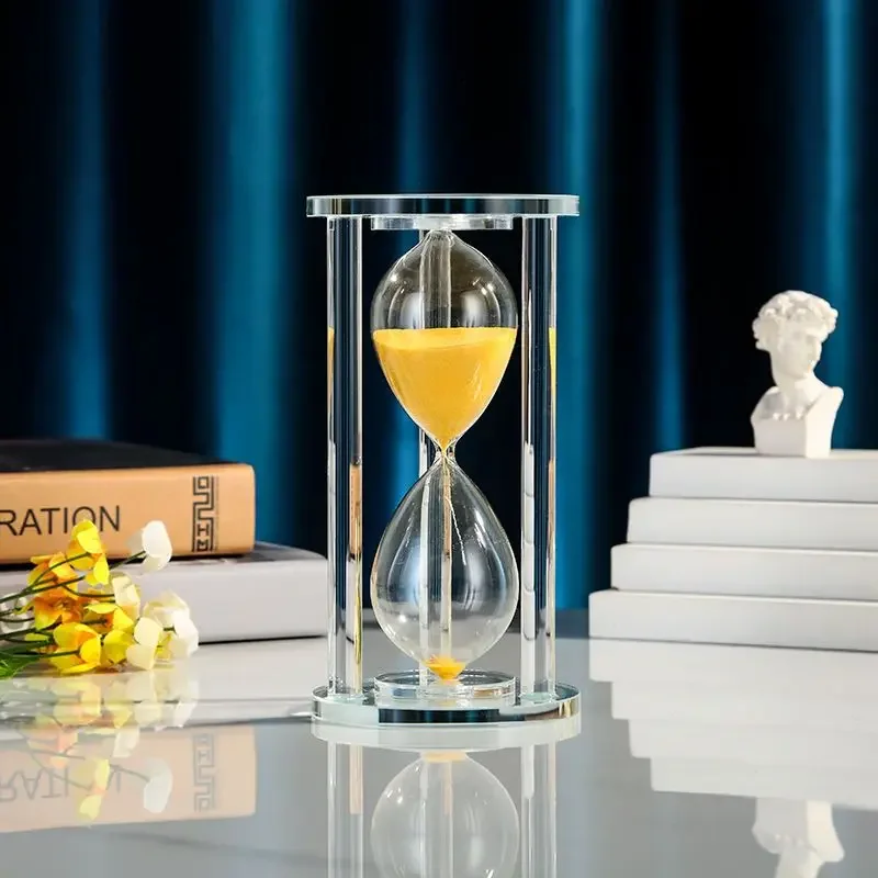 Hourglass Sand Timer 15-60 Minutes Kitchen School Modern Crystal Sandglass Sand Clock Tea Timers Home Decoration Gift sand timer liquid hourglass timer colored hourglass